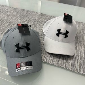 New, never used, Under Armour Blitzing Fitted Cap for Men - Black/White - XL/XXL